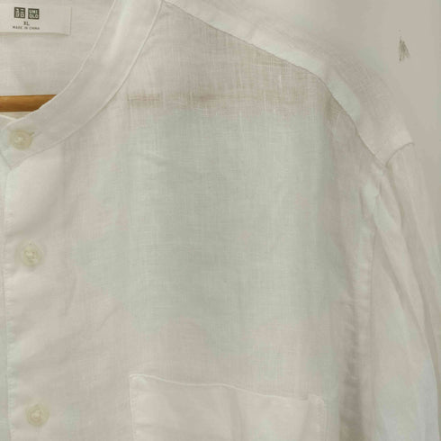 ユニクロ UNIQLO プレミアムリネンスタンドカラーシャツ メンズ JPN:XL