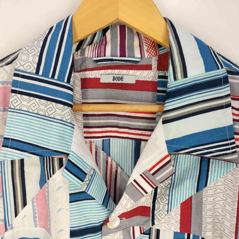 ボーディ BODE PATCHWORK OXFORD LS SHIRT パッチワーク シャツ メンズ XL/XXL