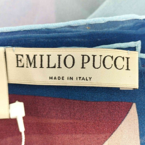 エミリオプッチ EMILIO PUCCI 総柄 マルチカラー シルクスカーフ レディース