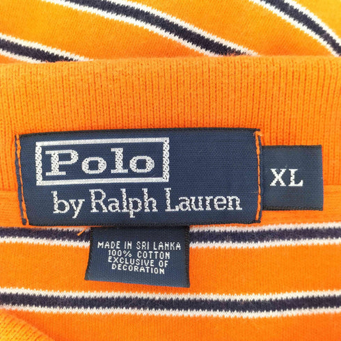 ポロバイラルフローレン Polo by RALPH LAUREN スモールポニーししゅう ボーダーポロシャツ メンズ JPN:XL