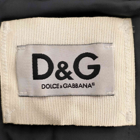 ディーアンドジードルチェアンドガッバーナ D&G DOLCE&GABBANA イールスキン ジップアップ レザー ジャケット 鰻革 メンズ 44