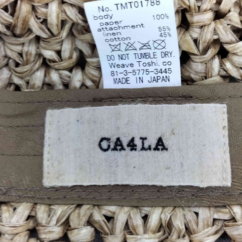 カシラ CA4LA リボン付きストローハット レディース ONE SIZE