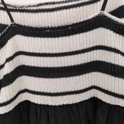 ザラ ZARA キャミソール ニット切替 ワンピース レディース import:L