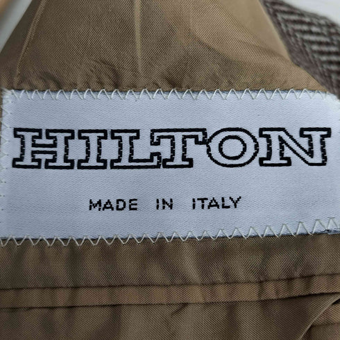 ヒルトン HILTON ウールカシミヤ ヘリンボーン 2Bテーラードジャケット メンズ