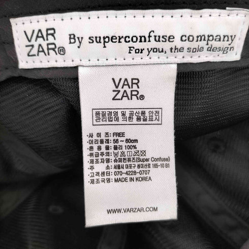 バザール VARZAR ロゴチャーム 6パネルキャップ レディース FREE