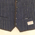 Harris Tweed ストライプ チェック 千鳥格子 胡桃ボタン ウール ベスト メンズ LL