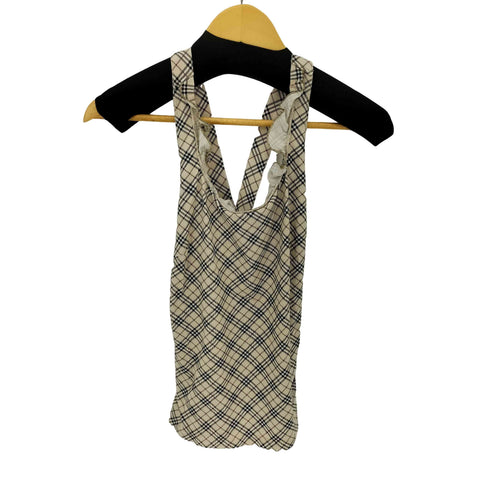 バーバリーブルーレーベル BURBERRY BLUE LABEL ノバチェック刺繍キャミソール レディース JPN:38
