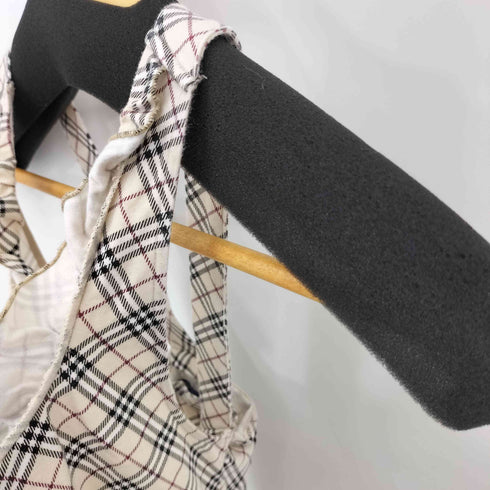 バーバリーブルーレーベル BURBERRY BLUE LABEL ノバチェック刺繍キャミソール レディース JPN:38