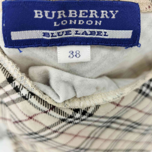バーバリーブルーレーベル BURBERRY BLUE LABEL ノバチェック刺繍キャミソール レディース JPN:38