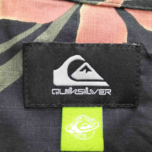 クイックシルバー Quiksilver REGULAR FIT HOLIDAZED SS トロピカル 柄 S/S レギュラーカラー シャツ メンズ import:M