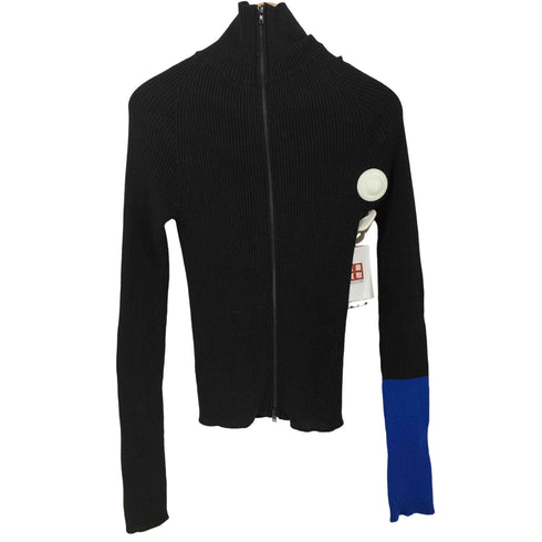 ヨウジヤマモト Yohji Yamamoto バイカラー フロントジップタートルネック レディース