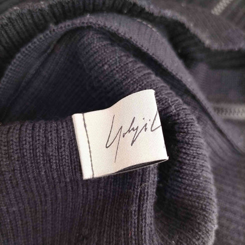 ヨウジヤマモト Yohji Yamamoto バイカラー フロントジップタートルネック レディース