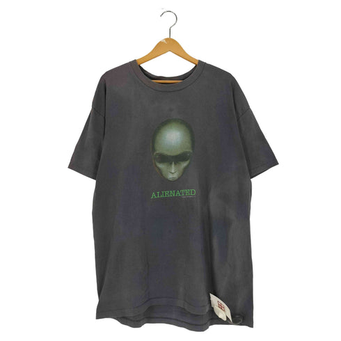 デルタ DELTA 90s USA製 シングルステッチ ©1995 BYE DYE ALIENATED エイリアン 宇宙人 両面プリント Tシャツ メンズ import:XL
