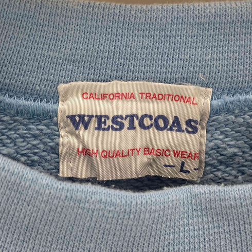 WESTCOAST ロゴ刺繍クルーネックスウェット メンズ import:L