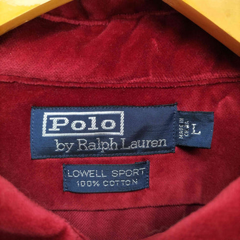 ポロバイラルフローレン Polo by RALPH LAUREN LOWELL SPORT ベロアL/Sシャツ メンズ JPN:L