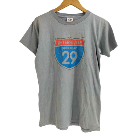 ダックヘッド Duck Head 80-90s USA製 シングルステッチ INTERSTATE DUCK HEAD 29 プリント半袖Tシャツ メンズ XL