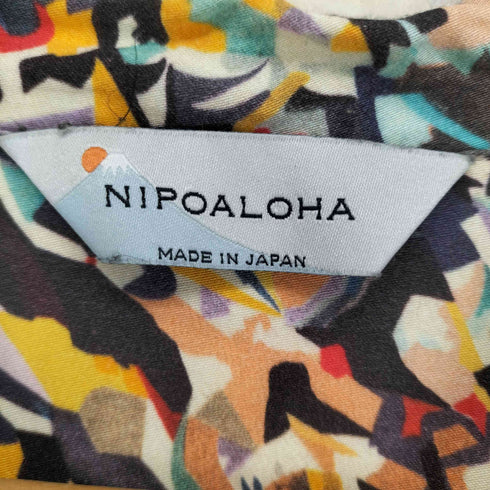 ニポアロハ NIPOALOHA 総柄レーヨン アロハ開襟シャツ メンズ JPN:1