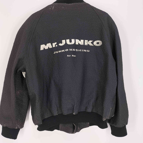 ミスタージュンコ Mr.JUNKO フェイクレザー エンボス加工 ジップアップ ブルゾン ジャケット メンズ JPN:M