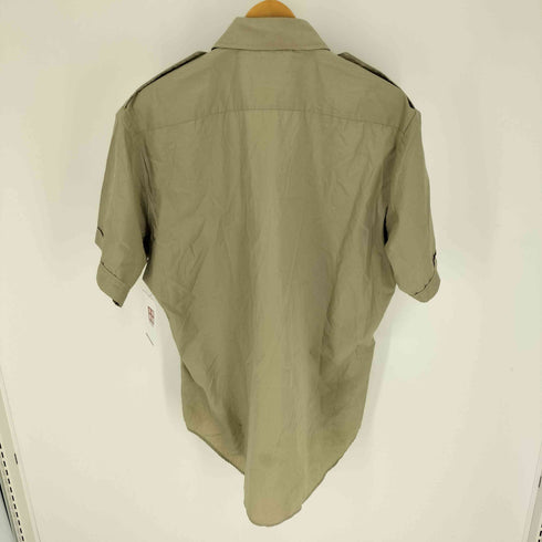 GOLD STAR フラップポケット エポレット ポリコットン S/S ミリタリー シャツ メンズ import:L