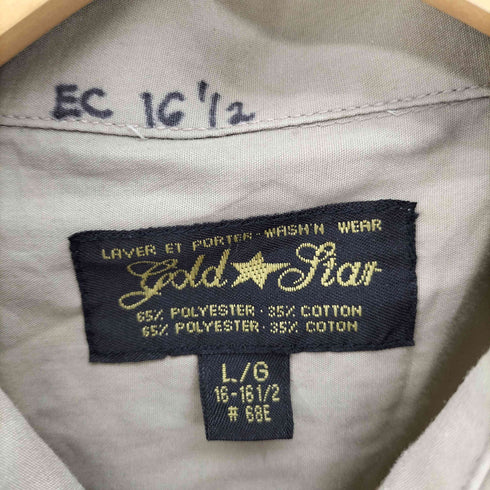 GOLD STAR フラップポケット エポレット ポリコットン S/S ミリタリー シャツ メンズ import:L