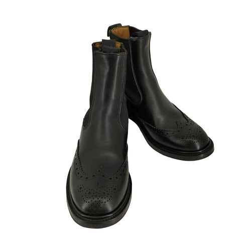 トリッカーズ Trickers SILVIA BLACK CALF VIBRAM サイドゴアブーツ レディース UK:4