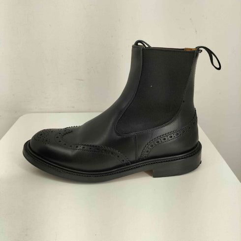 トリッカーズ Trickers SILVIA BLACK CALF VIBRAM サイドゴアブーツ レディース UK:4