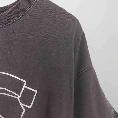 N NUMBER RE: Number (N)ine EMBLEM CLASH PIGMENT BIO TEE クラッシュ加工 ビッグロゴS/S TEE メンズ 3