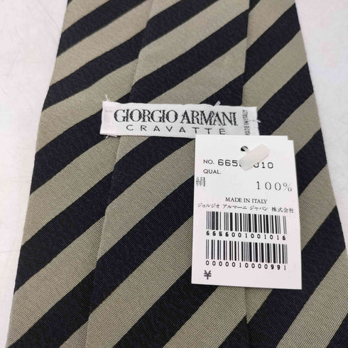 ジョルジオアルマーニ Giorgio Armani 90S イタリア製 白タグ CRAVATTE ストライプ トラッド シルク ネクタイ メンズ