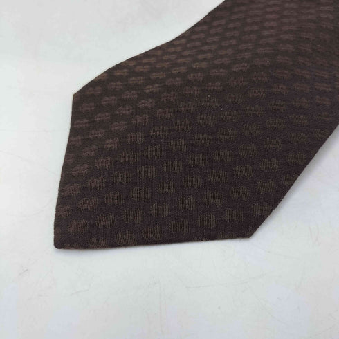 ジョルジオアルマーニ Giorgio Armani 90S イタリア製 白タグ CRAVATTE 織り 総柄 ウール シルク ナイロン ネクタイ メンズ