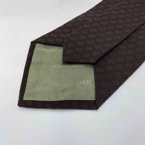 ジョルジオアルマーニ Giorgio Armani 90S イタリア製 白タグ CRAVATTE 織り 総柄 ウール シルク ナイロン ネクタイ メンズ
