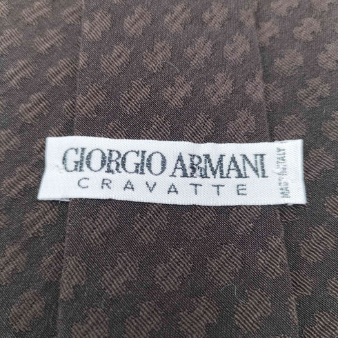 ジョルジオアルマーニ Giorgio Armani 90S イタリア製 白タグ CRAVATTE 織り 総柄 ウール シルク ナイロン ネクタイ メンズ