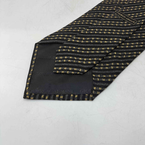 ジョルジオアルマーニ Giorgio Armani 90S イタリア製 白タグ CRAVATTE 総柄 ストライプ トラッド シルク レーヨン ネクタイ メンズ