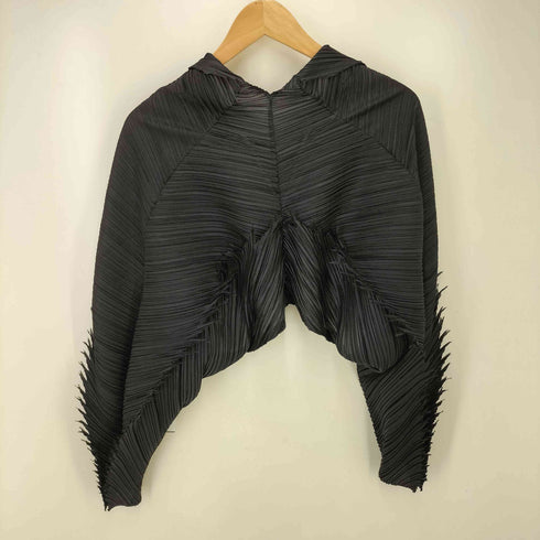 プリーツプリーズイッセイミヤケ PLEATS PLEASE ISSEY MIYAKE 15SS Dragon Bolero 切りっぱなしプリーツカーディガン レディース FREE
