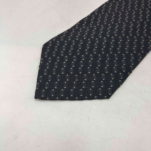 ジョルジオアルマーニ Giorgio Armani 90S イタリア製 白タグ CRAVATTE 総柄 ドット ウール シルク アセテート ネクタイ メンズ