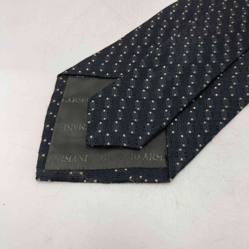ジョルジオアルマーニ Giorgio Armani 90S イタリア製 白タグ CRAVATTE 総柄 ドット ウール シルク アセテート ネクタイ メンズ