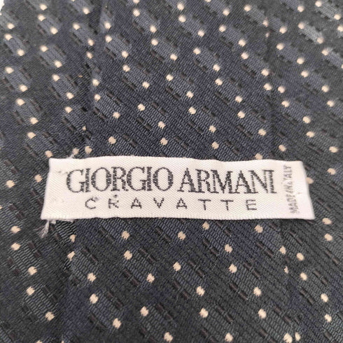 ジョルジオアルマーニ Giorgio Armani 90S イタリア製 白タグ CRAVATTE 総柄 ドット ウール シルク アセテート ネクタイ メンズ