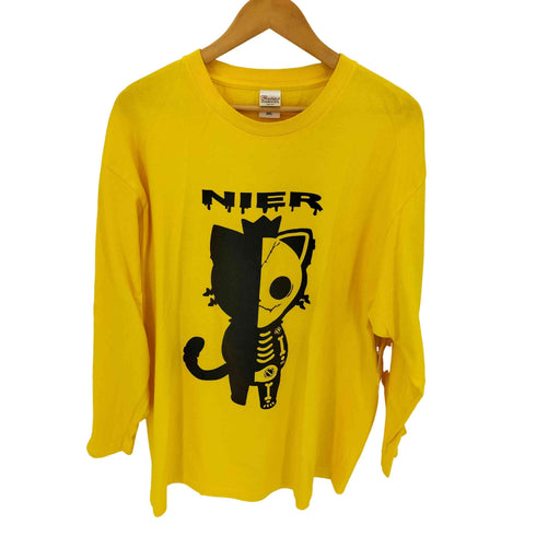 ニーアクロージング NIER CLOTHING 猫プリントクルーネック L/S Tシャツ メンズ 3XL