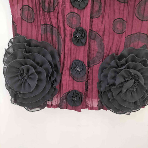NOKO OHNO フラワーデザイン プリーツ フリルブラウス レディース JPN:38