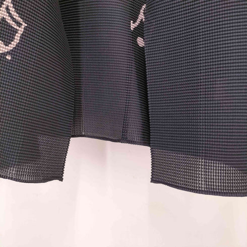 ミー イッセイミヤケ me ISSEY MIYAKE 音符柄 ト音記号 プリーツ ブラウス レディース