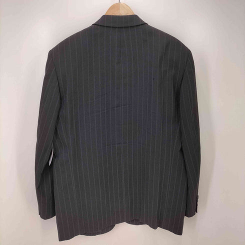 コムデギャルソンオム COMME des GARCONS HOMME AD2002 田中オム 背抜き ストライプ 3B テーラードジャケット 2タック スラックス パンツ YZIP メンズ JPN:S