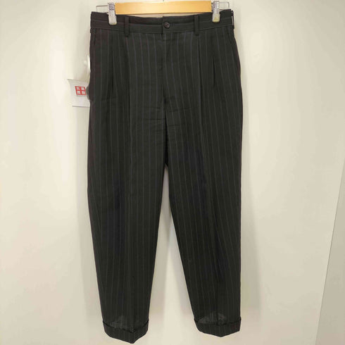 コムデギャルソンオム COMME des GARCONS HOMME AD2002 田中オム 背抜き ストライプ 3B テーラードジャケット 2タック スラックス パンツ YZIP メンズ JPN:S