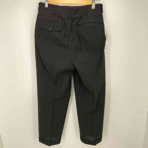 コムデギャルソンオム COMME des GARCONS HOMME AD2002 田中オム 背抜き ストライプ 3B テーラードジャケット 2タック スラックス パンツ YZIP メンズ JPN:S