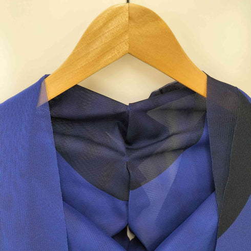 イッセイミヤケ ISSEY MIYAKE 10SS フリル デザイン 変形 ノースリーブ ドット ブラウス レディース JPN:2