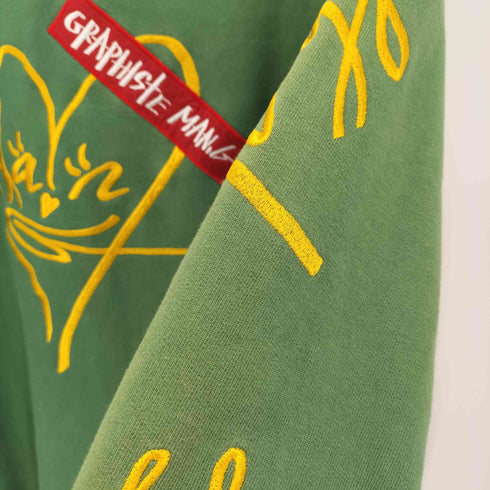 GRAPHISTE MAN.G ハートデザイン 刺繍 スウェット ユニセックス メンズ FREE