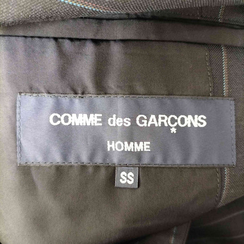 コムデギャルソンオム COMME des GARCONS HOMME AD2006 背抜き ストライプ 3B テーラードジャケット 1タック スラックス パンツ セットアップ メンズ JPN:S