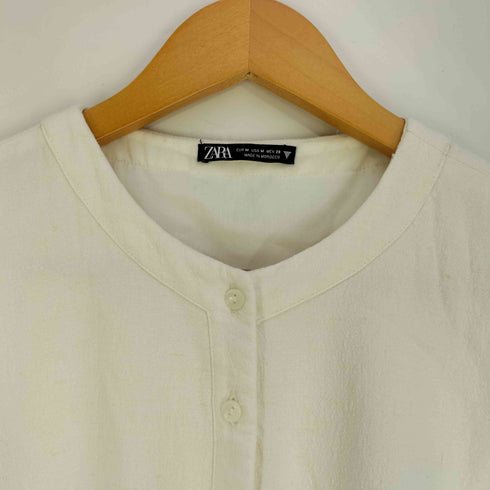 ザラ ZARA ハーフボタン ラスティック シャツワンピース レディース import:M