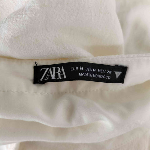 ザラ ZARA ハーフボタン ラスティック シャツワンピース レディース import:M