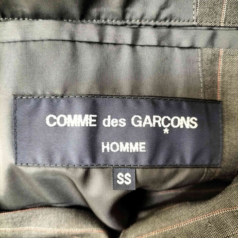 コムデギャルソンオム COMME des GARCONS HOMME AD2006 背抜き ストライプ 3B テーラードジャケット 1タック スラックス パンツ セットアップ メンズ SS
