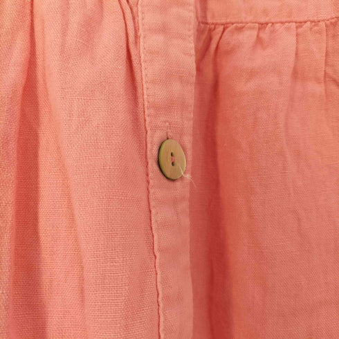ザラ ZARA リネン ティアード フリル スキッパー シャツワンピース レディース import:M