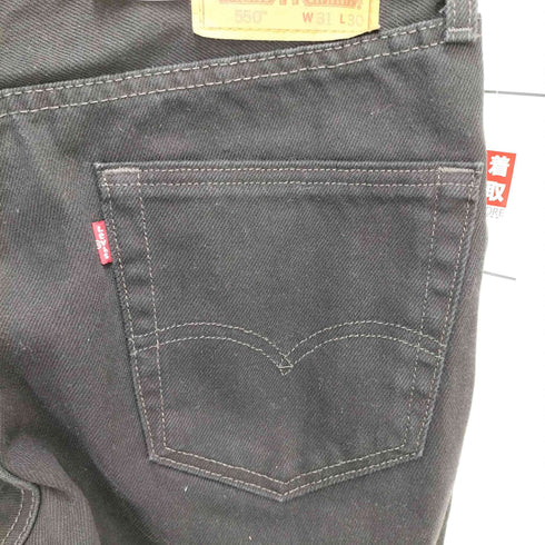 リーバイス Levis 550 Relaxed Fit Black Denim Pants リラックスドフィット ワイドジーンズ ブラックデニム メンズ W31L30